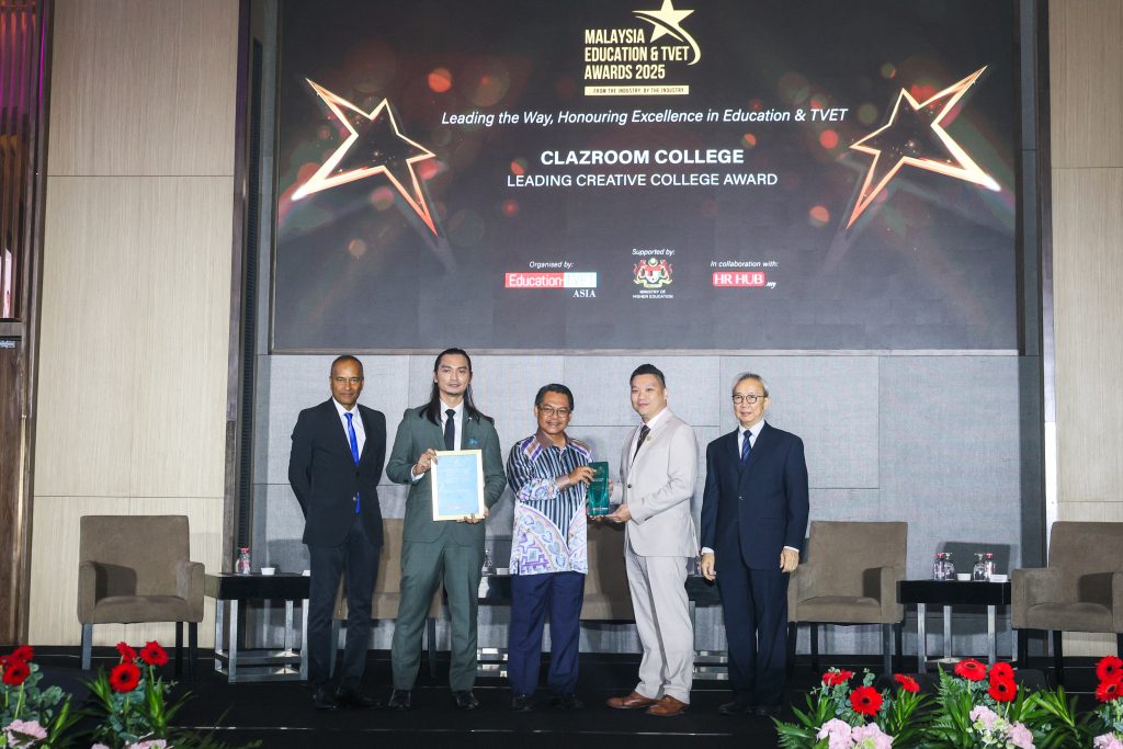 Claz’room College, winner of The Leading Creative College Award 2025. Explore SKM 3D Animation and DKM 2D Concept Design, fully covered by PTPK.